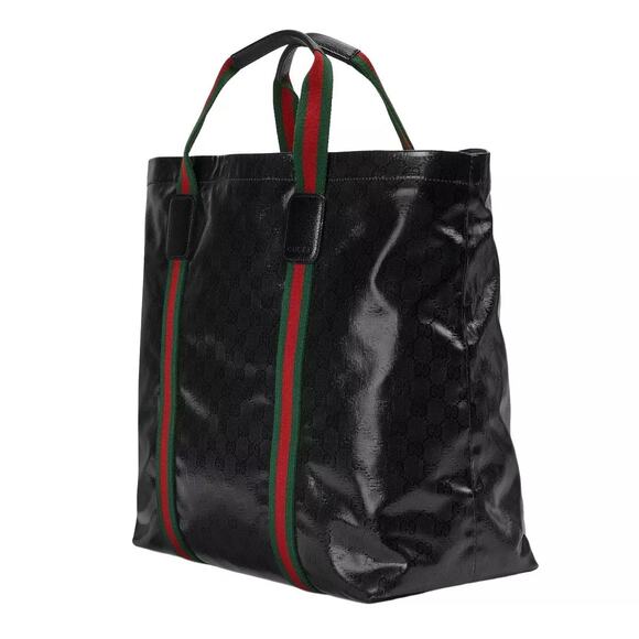 GUCCI Black GG Crystal Canvas Medium Tote Bag New & Authentic - Picture 2 of 11